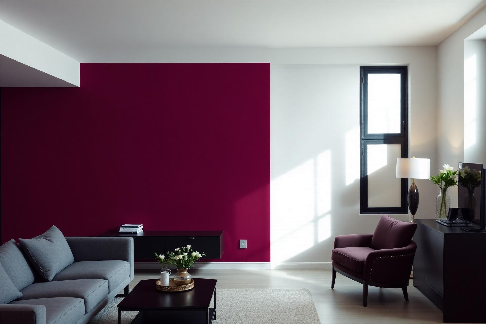 Stijlvolle binnenruimte met afgewerkte wand